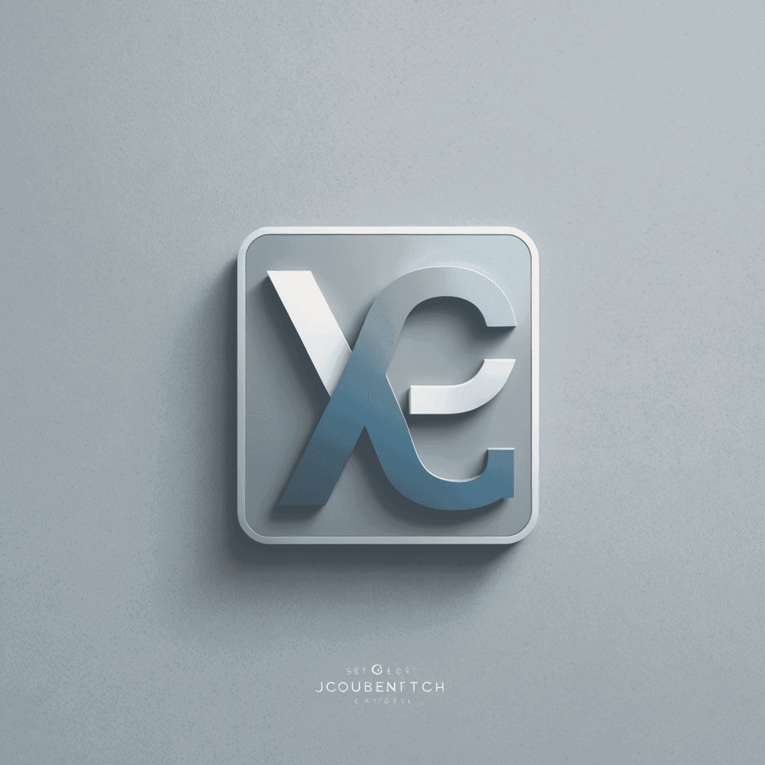Soft_Tech logo: Un logotipo moderno y minimalista con letras estilizadas en azul brumoso y gris perla, que evoca una sensación de tecnología suave y amigable