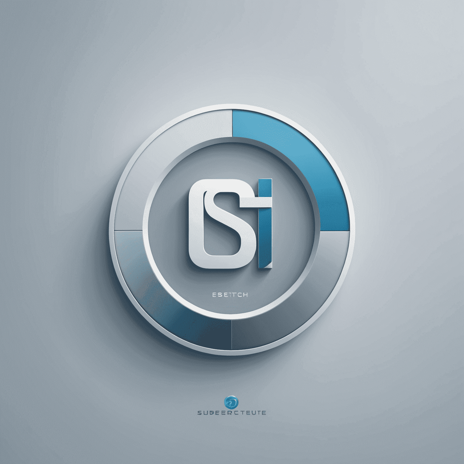 Soft_Tech logo: Un logotipo moderno y minimalista con letras estilizadas en azul brumoso y gris perla, que evoca una sensación de tecnología suave y amigable